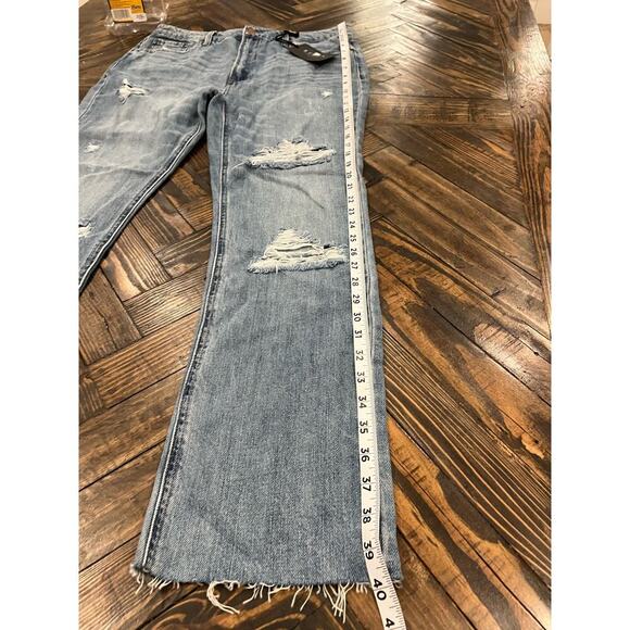Distressed Gray Straight Leg Jeans - Picture 8 of 15